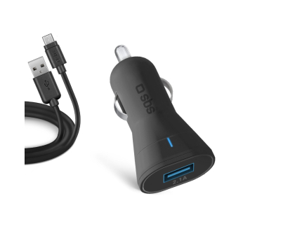 Ładowarka i akumulator SBS 2.1A 1xUSB FC + kabel microUSB 1M